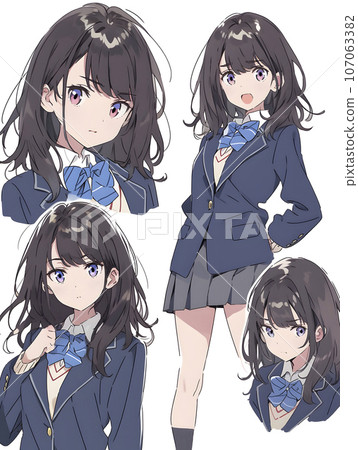 女高中生角色表變形圖（AI生成圖） 107063382