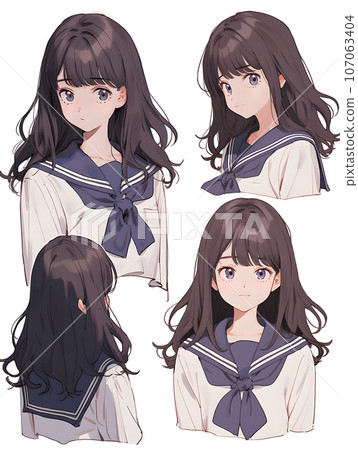 女高中生角色表變形圖（AI生成圖） 107063404