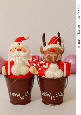Christmas image (Santa and reindeer) Christmas image (Santa and reindeer) 107063848
