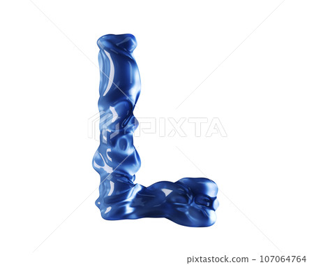 Letters made of blue liquid 107064764