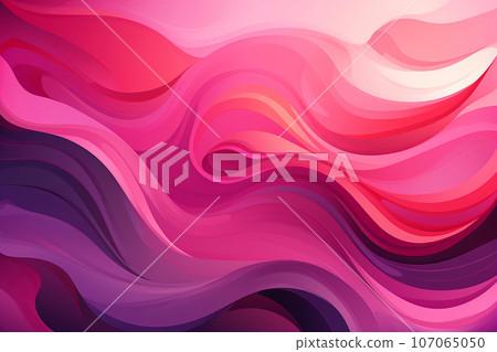 Modern background with pink purple waves, generative AI 107065050