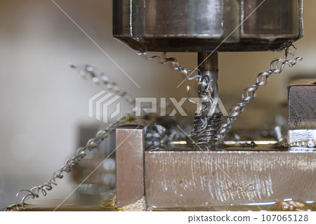 Close up scene the thread making process on metal plate. 107065128