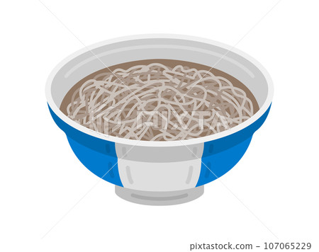 Illustration of warm soba noodles 107065229
