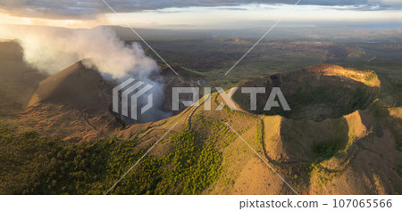 Panorama landscape on Masaya volcano park 107065566