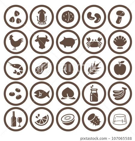 allergy food icons 107065588