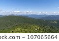 Mountain landscape with forest in the Carpathian mountains of Ukraine. 107065664