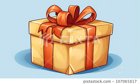 手绘卡通礼物盒插画 107065817