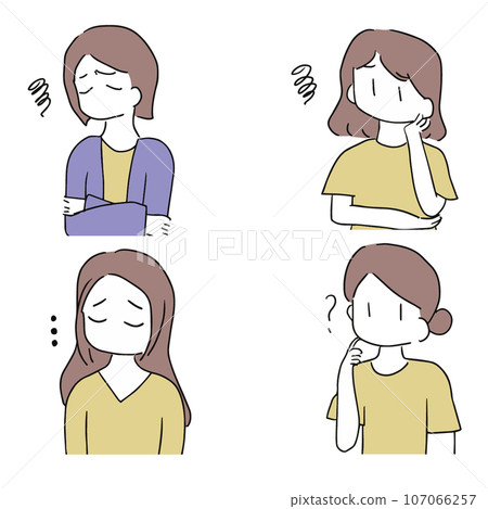 Worried person set Worried person set 107066257