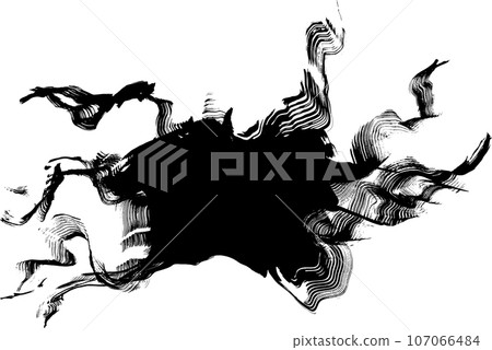 Grunge Dry Brush Stroke Wave Banner 107066484