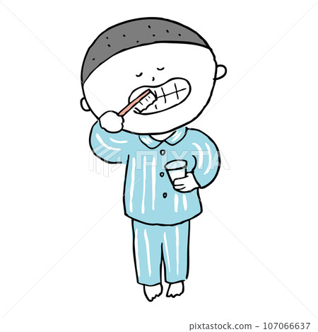 Child brushing teeth alone 2 Child brushing teeth alone 2 107066637