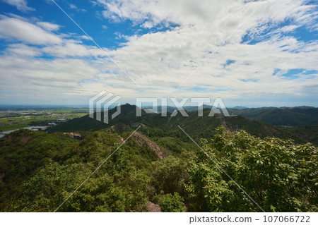 Scenery from the mountain trail of Mt. Kasamatsu Scenery from the mountain trail of Mt. Kasamatsu 107066722