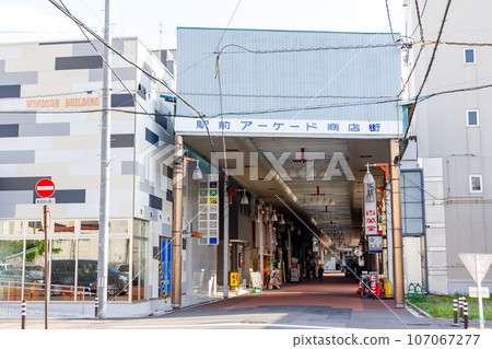 Arcade shopping street in front of Koriyama station Arcade shopping street in front of Koriyama station 107067277