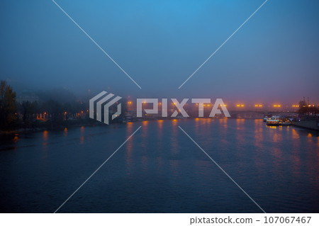 landscape with Vltava river 107067467