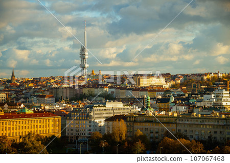 landscape with Zizkov Television Tower 107067468