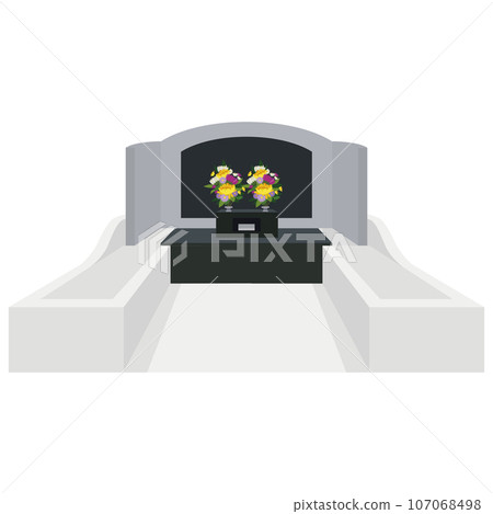 Perpetual memorial service grave illustration material vector 107068498