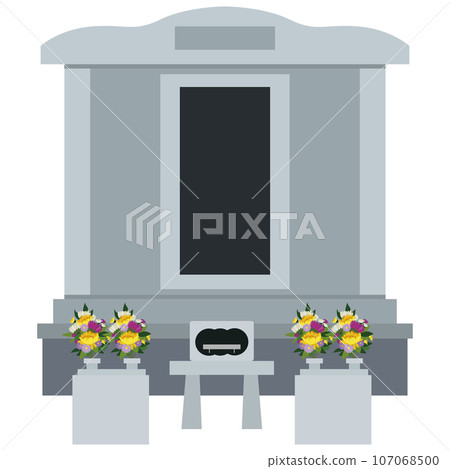 Perpetual memorial service grave illustration material vector 107068500