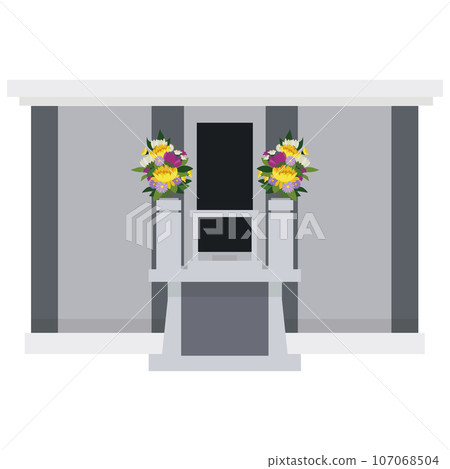 Perpetual memorial service grave illustration material vector 107068504