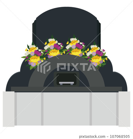 永久追悼會墳墓插畫素材矢量 永久追悼會墳墓插畫素材矢量 107068505