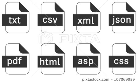 Text related file icon black Text related file icon black 107069089