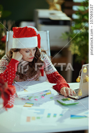 stressed stylish small business owner woman working 107069187