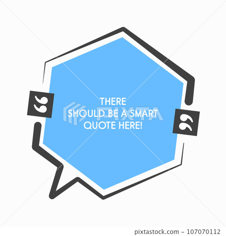 Quote frame blank, text quote boxes, message 107070112