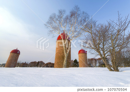 北海道根室市雪景明治公園筒倉廣場 / 日本根室 北海道根室市雪景明治公園筒倉廣場 / 日本根室 107070504