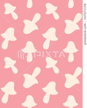 Vector seamless pattern of mushroom silhouette Vector seamless pattern of mushroom silhouette 107071156