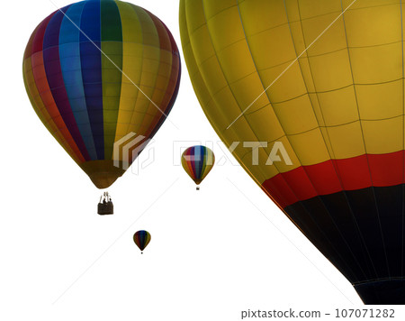 colored hot air balloons colored hot air balloons 107071282