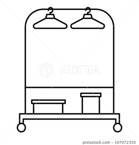 Hanger clothes icon. Outline illustration of hanger clothes vector icon for web design isolated on white background 107072350