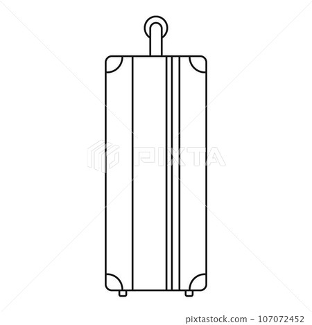 Side travel bag icon. Outline illustration of side travel bag vector icon for web design isolated on white background Side travel bag icon. Outline illustration of side travel bag vector icon for web design isolated on white background 107072452