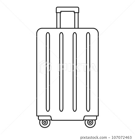 Travel wheels bag icon. Outline illustration of travel wheels bag vector icon for web design isolated on white background 107072463