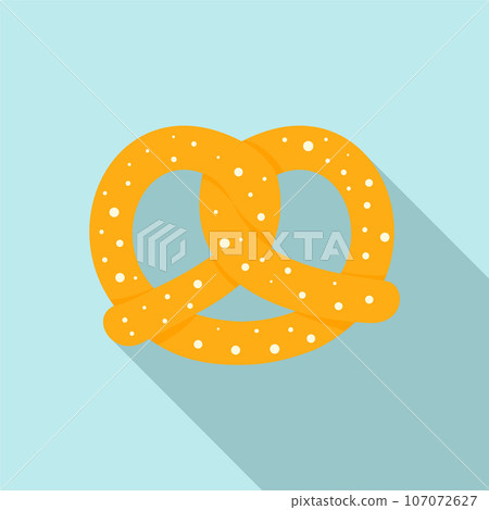 Soft pretzel icon. Flat illustration of soft pretzel vector icon for web design Soft pretzel icon. Flat illustration of soft pretzel vector icon for web design 107072627