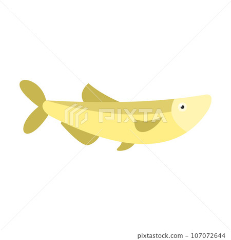 Salt beer fish icon. Flat illustration of salt beer fish vector icon for web design 107072644