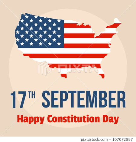 Happy constitution usa day background. Flat illustration of happy constitution usa day vector background for web design Happy constitution usa day background. Flat illustration of happy constitution usa day vector background for web design 107072897