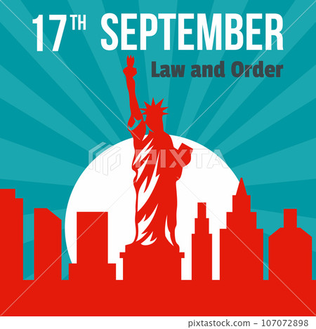 Law and order 17 september background. Flat illustration of law and order 17 september vector background for web design 107072898
