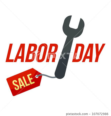 Key tool labor sale logo icon. Flat illustration of key tool labor sale vector logo icon for web design isolated on white background Key tool labor sale logo icon. Flat illustration of key tool labor sale vector logo icon for web design isolated on white background 107072986