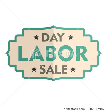Labor day sale badge logo icon. Flat illustration of labor day sale badge vector logo icon for web design isolated on white background Labor day sale badge logo icon. Flat illustration of labor day sale badge vector logo icon for web design isolated on white background 107072987