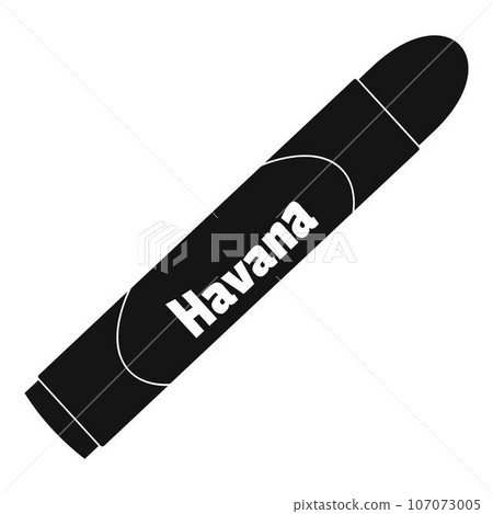 Havan cigar icon. Simple illustration of havan cigar vector icon for web design isolated on white background 107073005