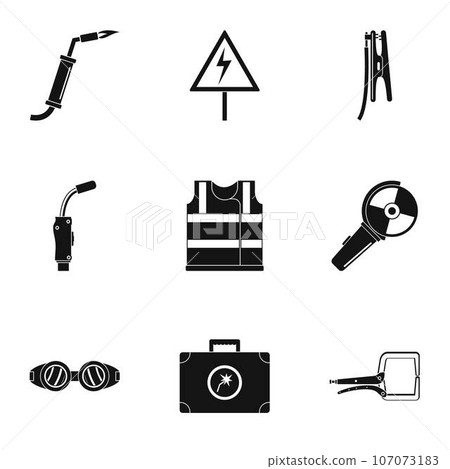 Electrical engineer icons set. Simple set of 9 electrical engineer vector icons for web isolated on white background 107073183