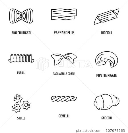 Cheese plate icons set. Outline set of 9 cheese plate vector icons for web isolated on white background 107073263