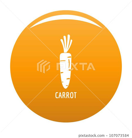 Carrot icon. Simple illustration of carrot vector icon for any design orange Carrot icon. Simple illustration of carrot vector icon for any design orange 107073584