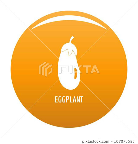 Eggplant icon. Simple illustration of eggplant vector icon for any design orange Eggplant icon. Simple illustration of eggplant vector icon for any design orange 107073585