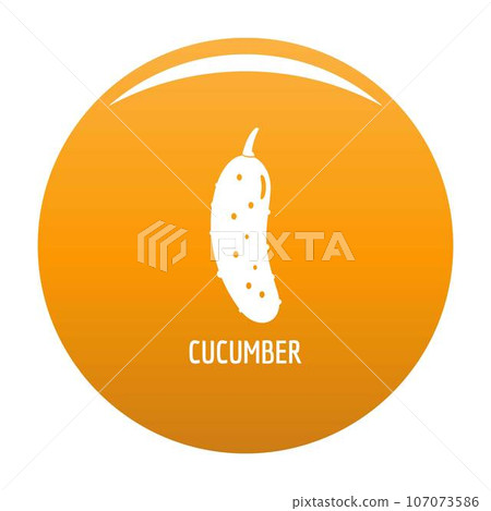 Cucumber icon. Simple illustration of cucumber vector icon for any design orange Cucumber icon. Simple illustration of cucumber vector icon for any design orange 107073586