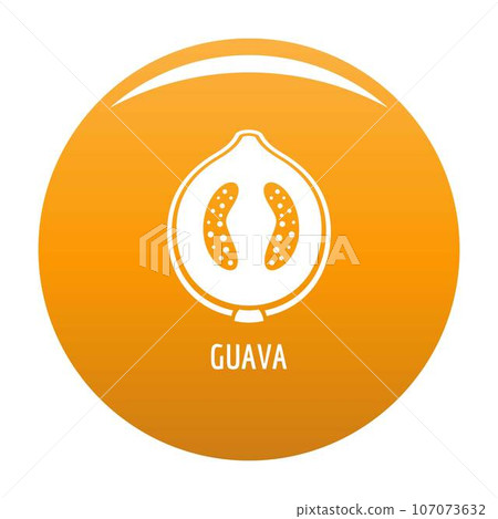 Guava icon. Simple illustration of guava vector icon for any design orange 107073632