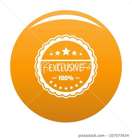 Exclusive logo. Simple illustration of exclusive vector logo for any design orange 107073634
