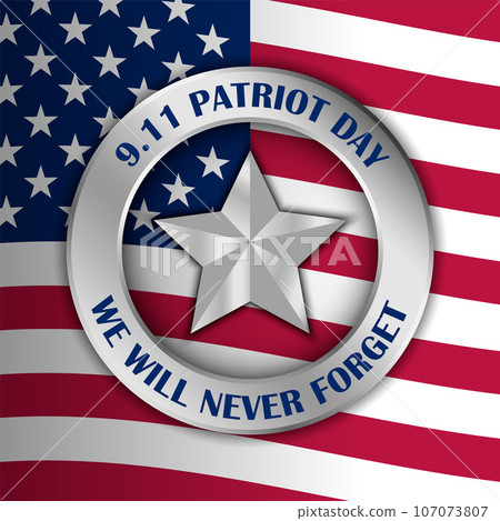 Patriot day concept background. Realistic illustration of patriot day vector concept background for web design 107073807