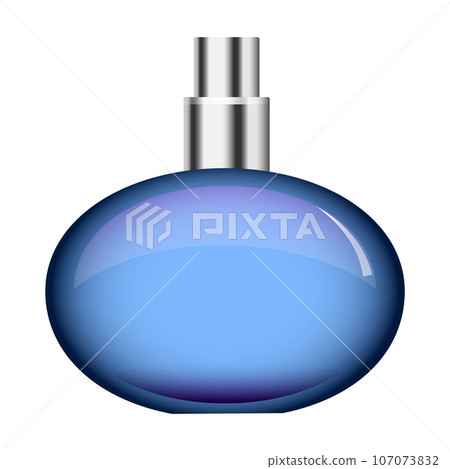 Blue round 2025 perfume bottle