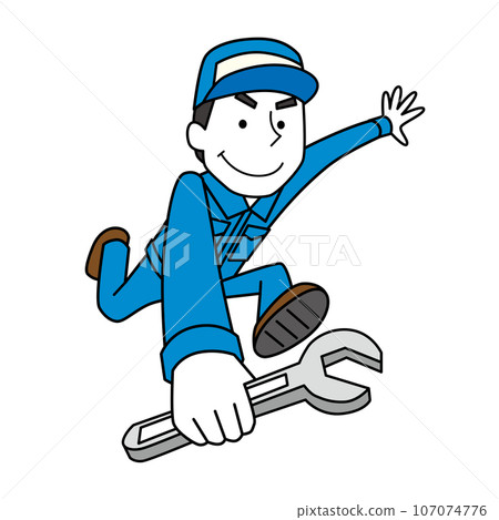 Male worker doing repairs 107074776