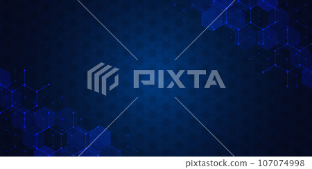 Illustration of geometric abstract background with hexagons pattern 107074998