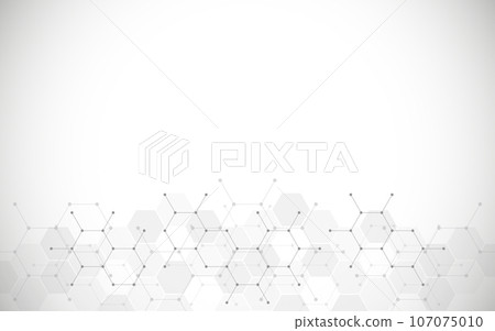 Illustration of geometric abstract background with hexagons pattern Illustration of geometric abstract background with hexagons pattern 107075010